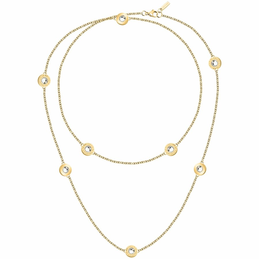 Trussardi Dlouhý pozlacený náhrdelník T-Logo TJAXC106 Trussardi Dlouhý pozlacený náhrdelník T-Logo TJAXC106 - Náhrdelníky