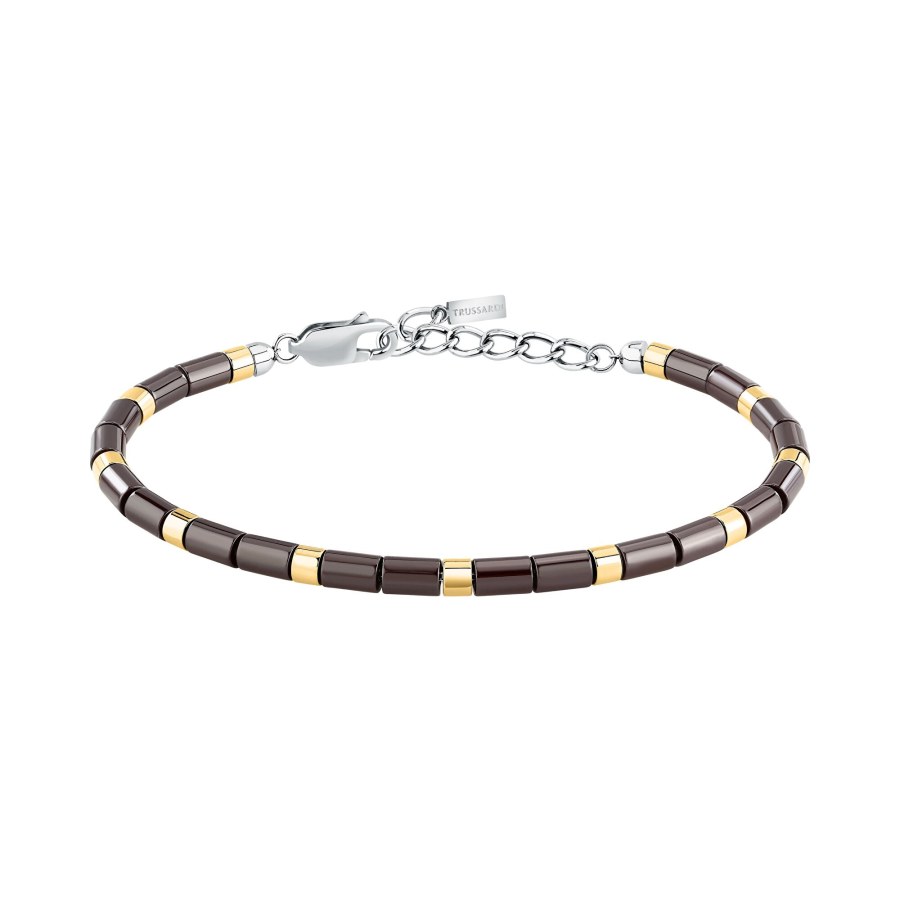 Trussardi Keramický korálkový náramek pro muže T-Ceramic TJAXE05