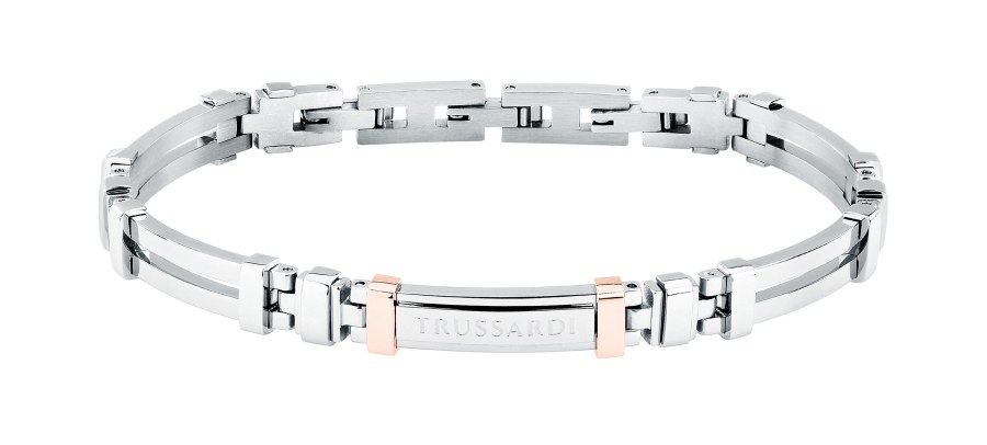 Trussardi Ocelový bicolor náramek pro muže T-Steel TJAXV26 Trussardi Ocelový bicolor náramek pro muže T-Steel TJAXV26 - Náramky Řetízkové náramky