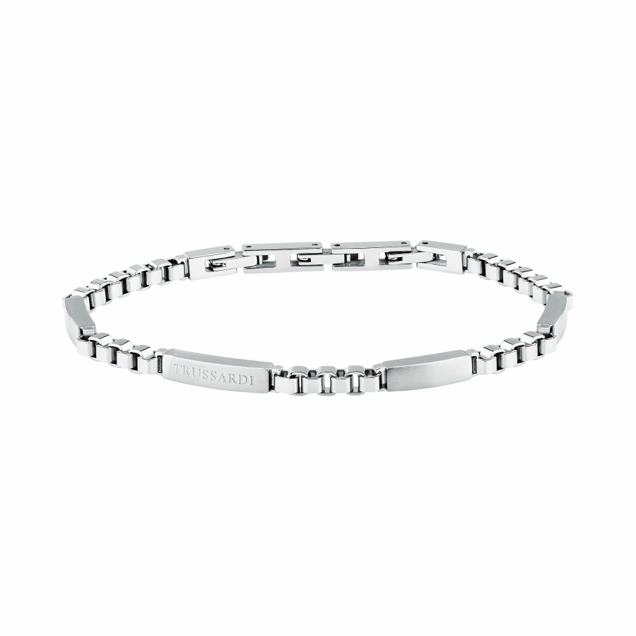 Trussardi Nadčasový náramek pro muže z oceli T-Steel TJAXV37 Trussardi Nadčasový náramek pro muže z oceli T-Steel TJAXV37 - Náramky Řetízkové náramky