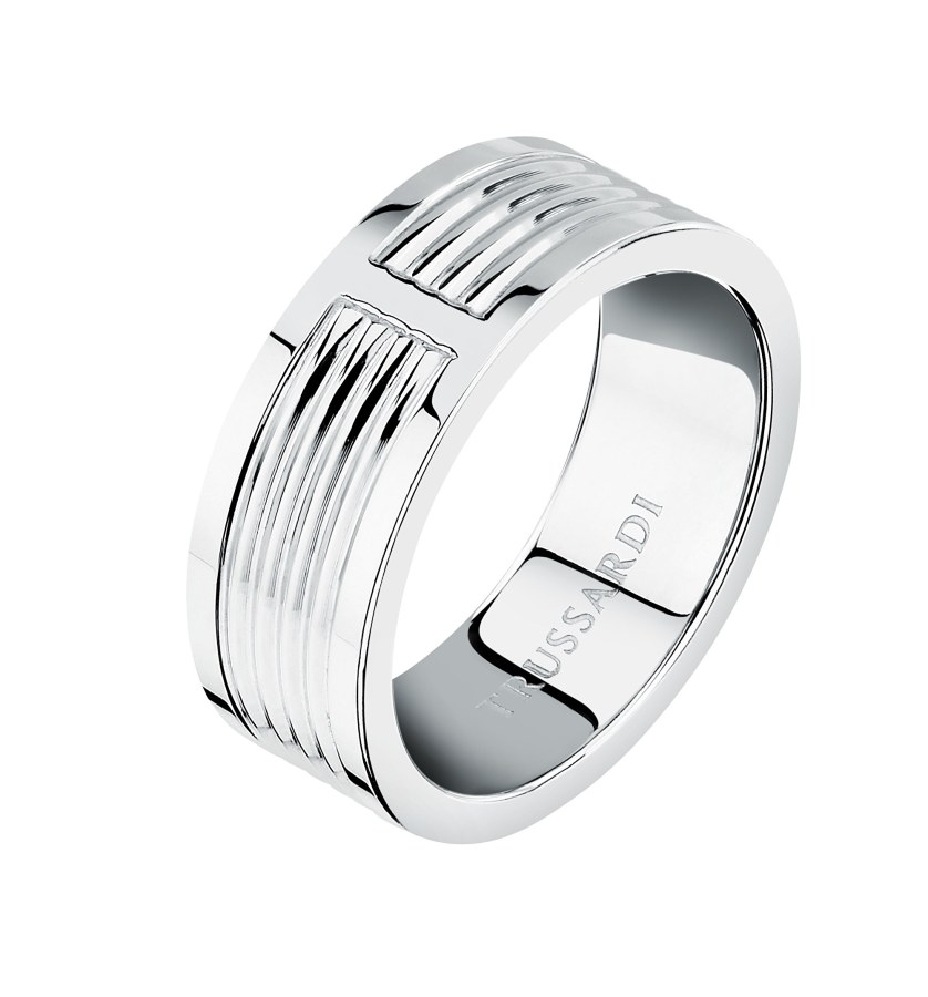 Trussardi Nadčasový ocelový prsten pro muže T-Steel TJAXV580 59 mm