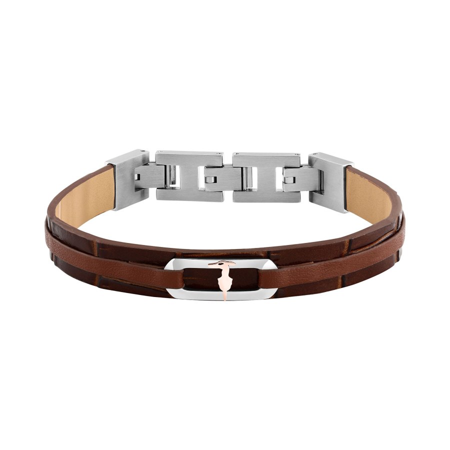 Trussardi Pánský kožený náramek T-Leather TJAXZ26