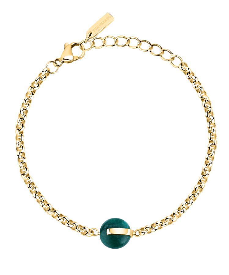 Trussardi Pozlacený dámský náramek s achátem T-Round TJAYF08 Trussardi Pozlacený dámský náramek s achátem T-Round TJAYF08 - Náramky Řetízkové náramky