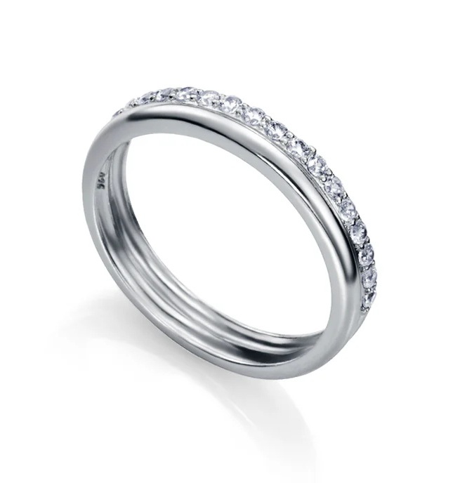 Viceroy Elegantní stříbrný prsten s čirými zirkony Clasica 7130A0 56 mm