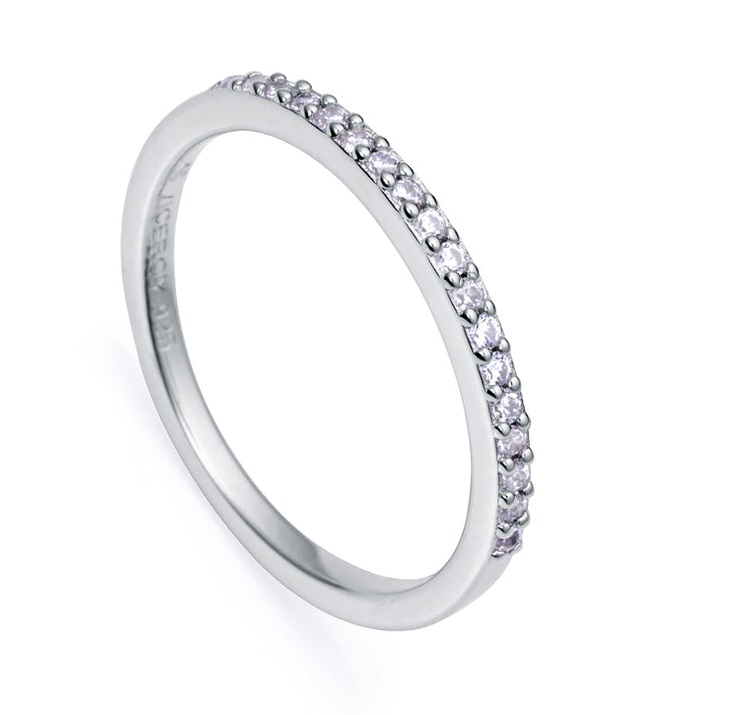Viceroy Elegantní stříbrný prsten s čirými zirkony Clasica 9118A014 56 mm - Prsteny Prsteny s kamínkem