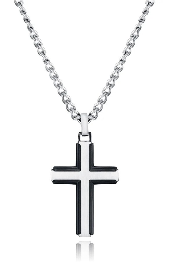 Viceroy Pánský ocelový náhrdelník Kříž Magnum 15152C09000 - Náhrdelníky