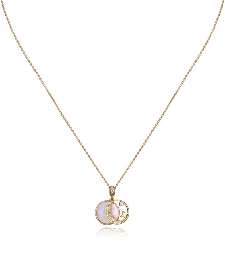 Viceroy Hravý pozlacený náhrdelník se zirkony Elegant 13080C100-90 - Náhrdelníky