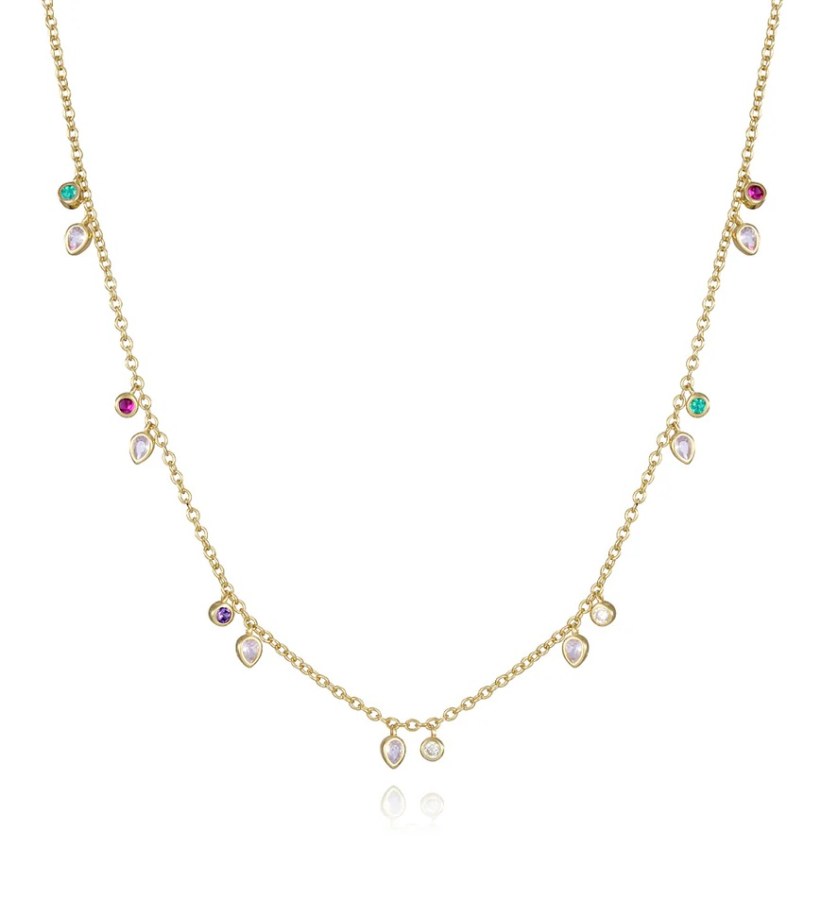 Viceroy Hravý pozlacený náhrdelník se zirkony Trend 9122C100-39 - Náhrdelníky