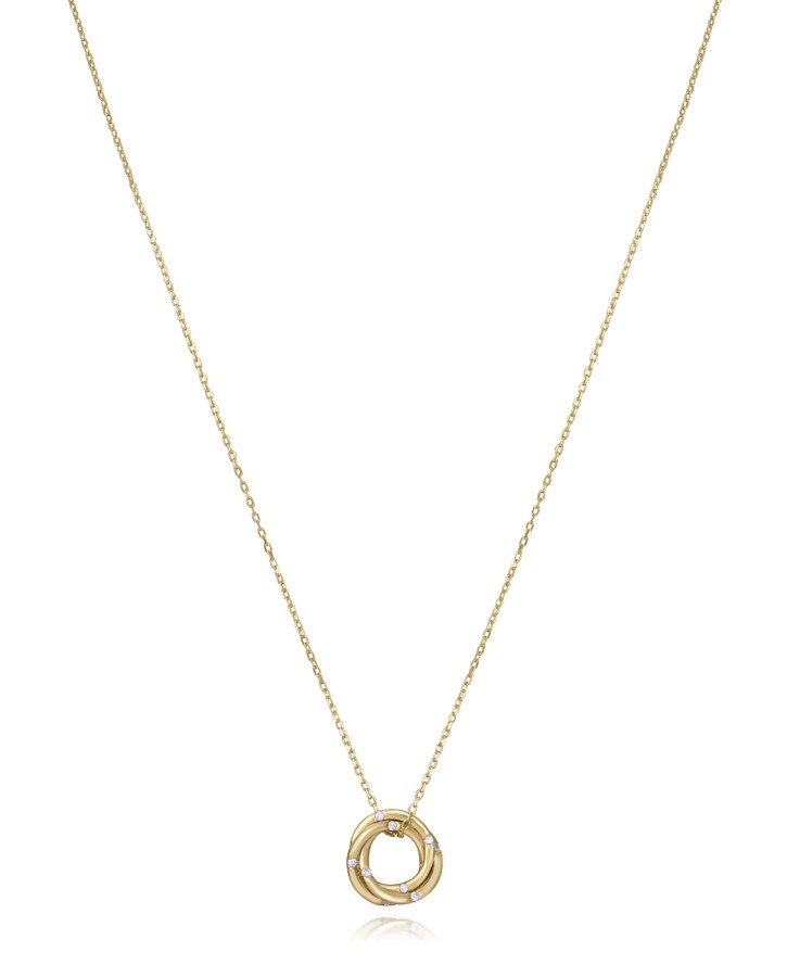 Viceroy Krásný pozlacený náhrdelník se zirkony Elegant 13067C100-30 (řetízek, přívěsek) - Náhrdelníky