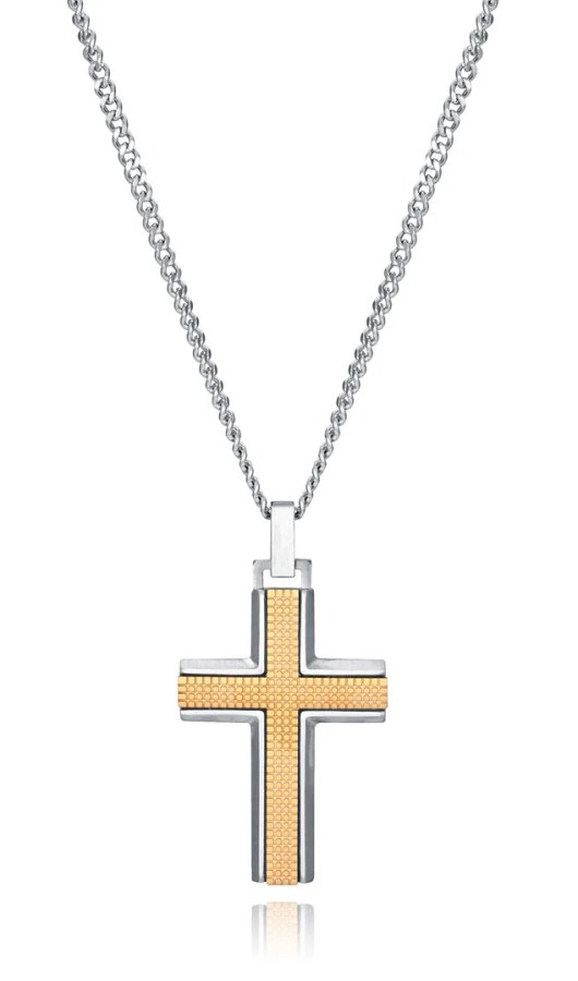 Viceroy Pánský bicolor náhrdelník s křížkem Magnum 75299C01012 - Náhrdelníky