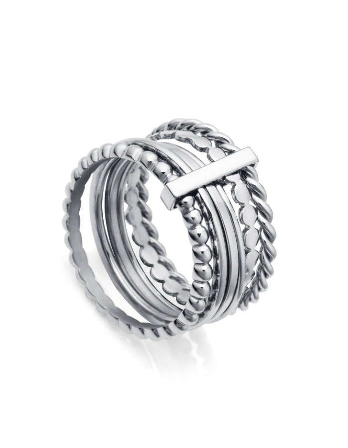 Viceroy Moderní ocelový prsten Chic 75307A01 56 mm