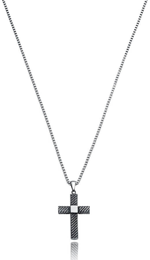 Viceroy Módní ocelový náhrdelník s křížkem Beat 75021C01000 - Náhrdelníky