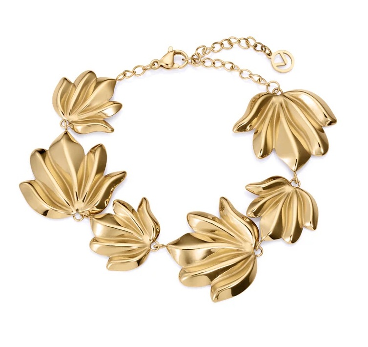 Viceroy Pozlacený dámský náramek s&nbsp;listy Chic 15158P01012 - Náramky Náramky se symboly