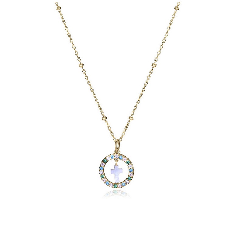 Viceroy Módní pozlacený náhrdelník se zirkony Sweet 15118C100-39 - Náhrdelníky