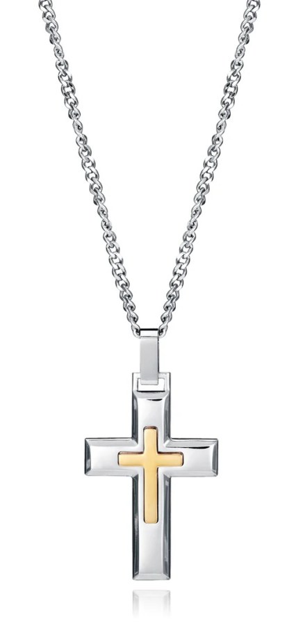 Viceroy Nadčasový bicolor náhrdelník s křížkem Magnum 75321C01012 - Náhrdelníky
