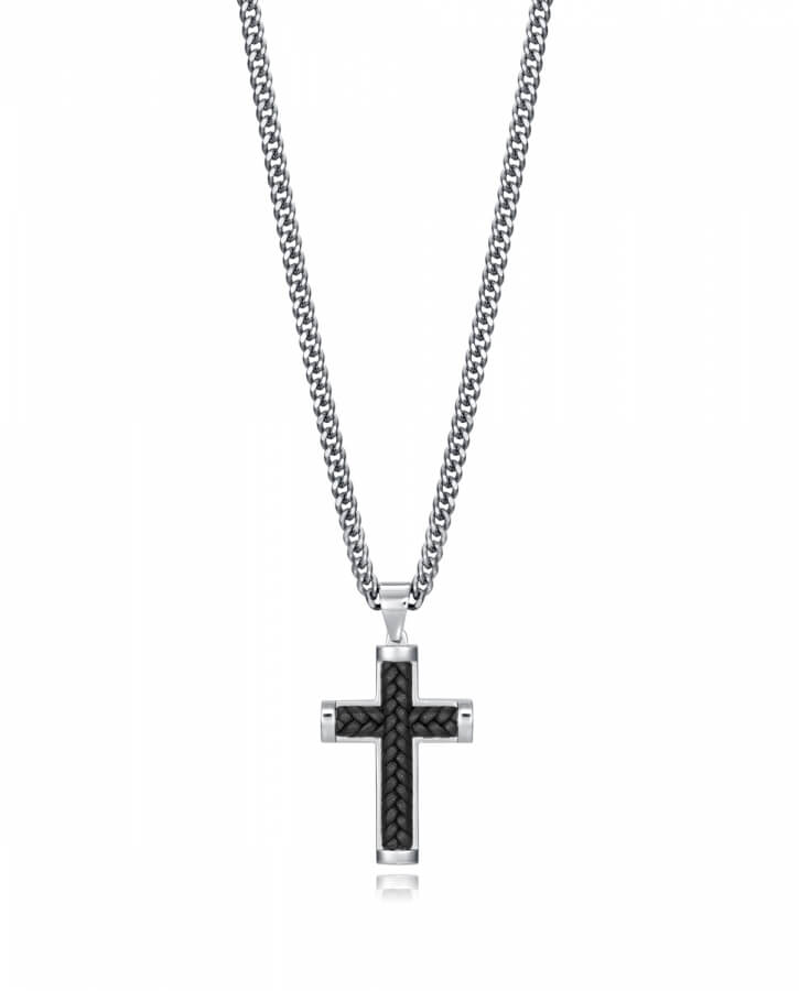 Viceroy Nadčasový ocelový náhrdelník s křížkem Magnum 15111C01010