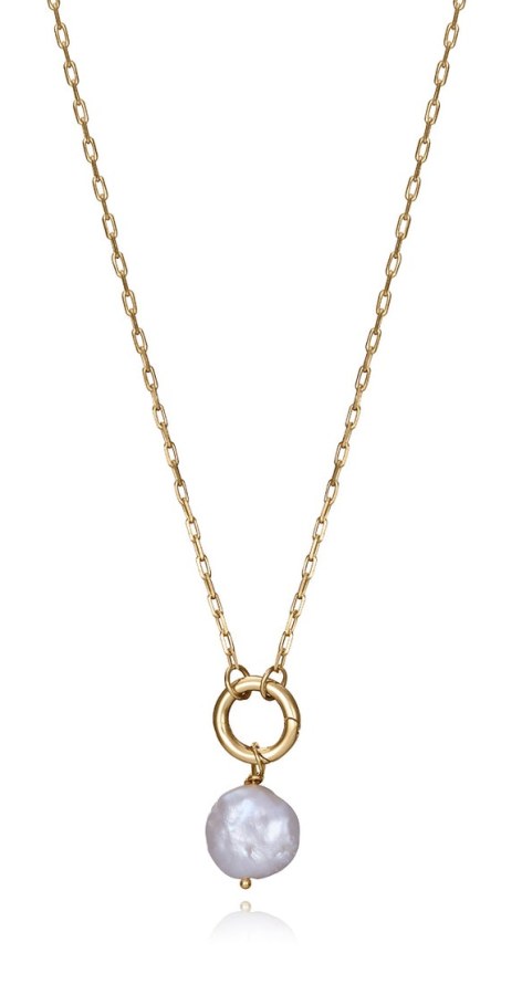 Viceroy Něžný pozlacený náhrdelník s perlou Elegant 13179C100-60 - Náhrdelníky