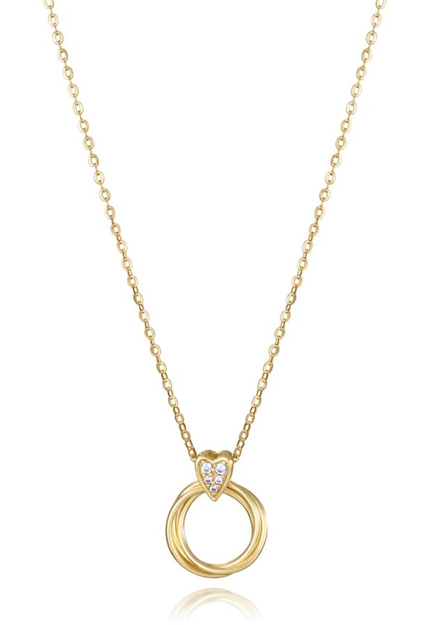 Viceroy Něžný pozlacený náhrdelník se zirkony Trend 13207C100-30 - Náhrdelníky