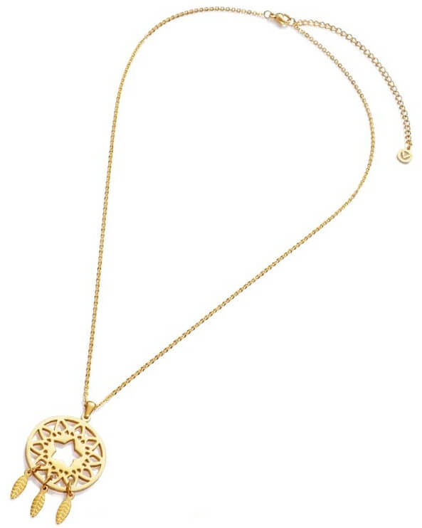 Viceroy Pozlacený náhrdelník lapač snů Happiness 90047C01012 - Náhrdelníky