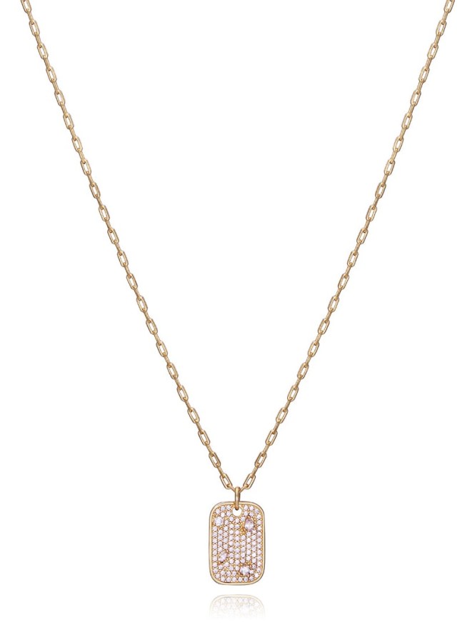 Viceroy Pozlacený náhrdelník s čirými zirkony Elegant 13178C100-30 - Náhrdelníky