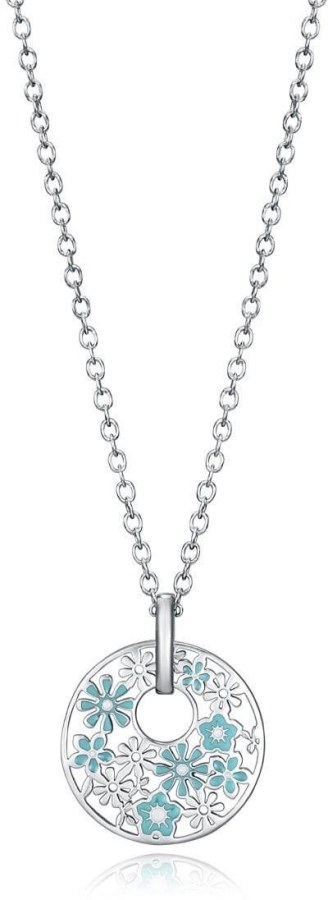 Viceroy Půvabný ocelový náhrdelník s květinami Kiss 75273C01000 - Náhrdelníky