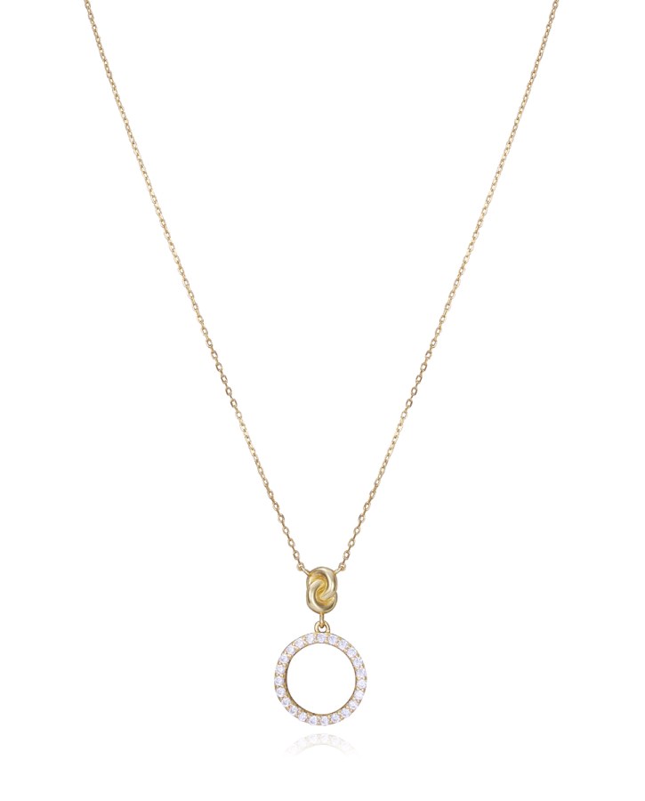 Viceroy Půvabný pozlacený náhrdelník se zirkony Elegant 13066C100-30 - Náhrdelníky