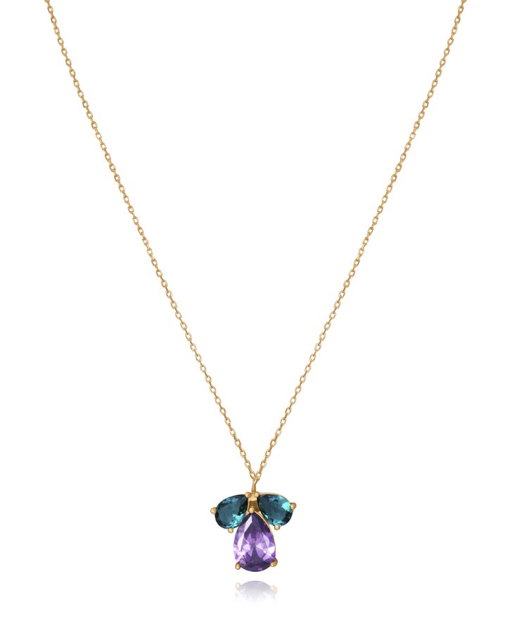 Viceroy Půvabný pozlacený náhrdelník se zirkony Elegant 13095C100-59 (řetízek, přívěsek) - Náhrdelníky