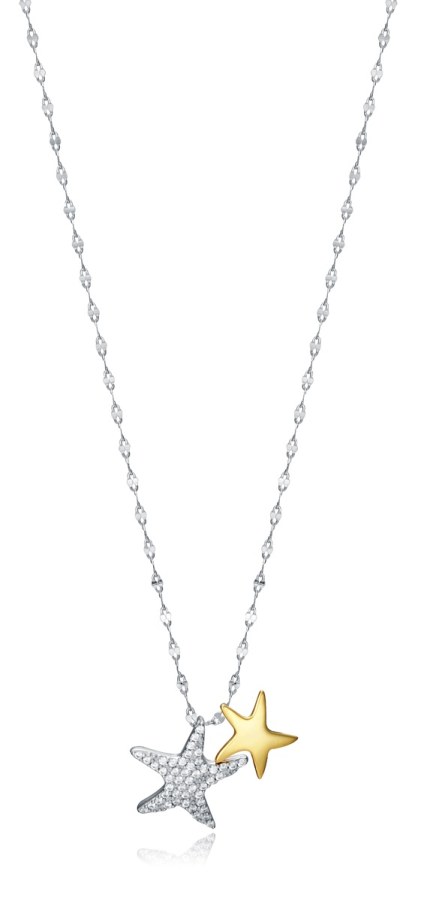 Viceroy Půvabný stříbrný bicolor náhrdelník Trend 13046C100-39 (řetízek, přívěsek) - Náhrdelníky