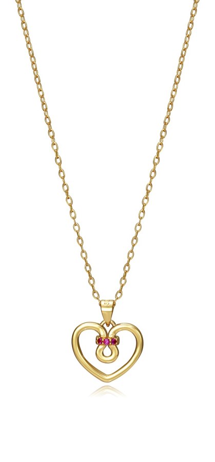 Viceroy Romantický pozlacený náhrdelník Srdce Chic 13026C100-06 - Náhrdelníky