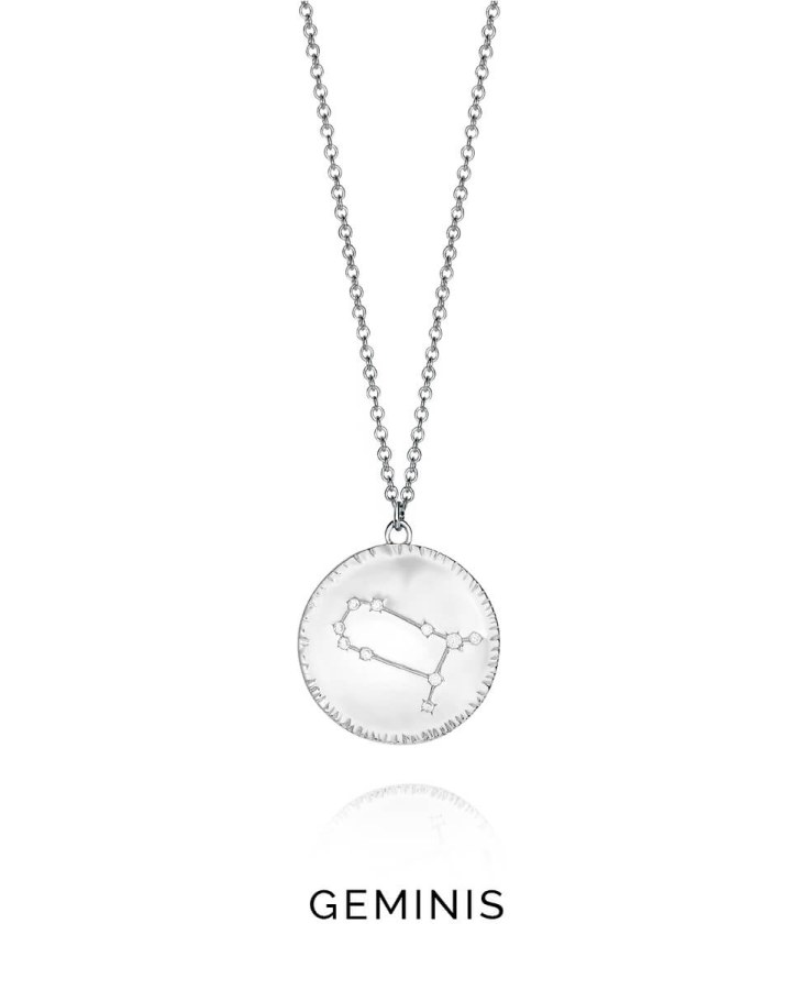 Viceroy Stříbrný náhrdelník znamení Blíženci Horoscopo 61014C000-38G - Náhrdelníky