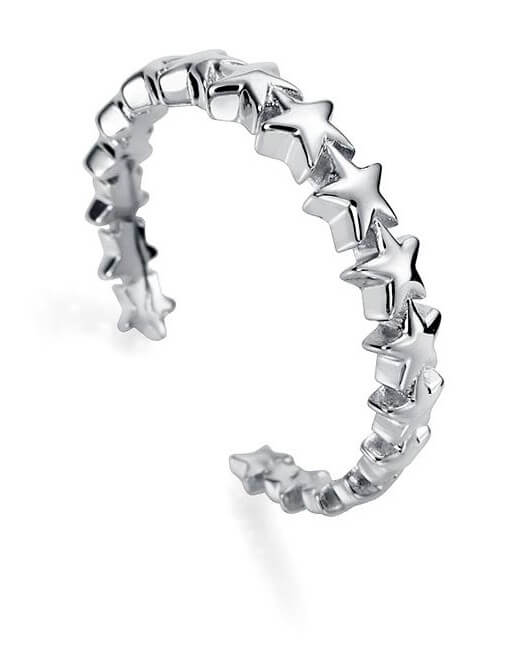 Viceroy Stříbrný otevřený hvězdičkový prsten 61075A01 53 mm - Prsteny Otevřené prsteny