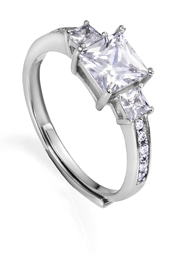 Viceroy Stříbrný prsten se zirkony Clasica 15113A013-30 53 mm