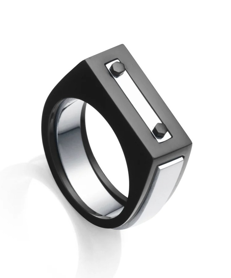 Viceroy Pánský ocelový prsten 2v1 Beat 14114A02 60 mm - Prsteny Prsteny bez kamínku