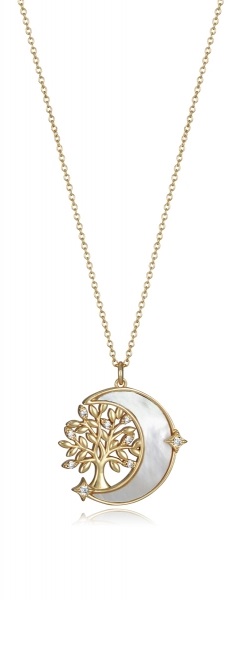 Viceroy Stylový pozlacený náhrdelník s měsícem a stromem života Trend 13002C100-90 - Náhrdelníky