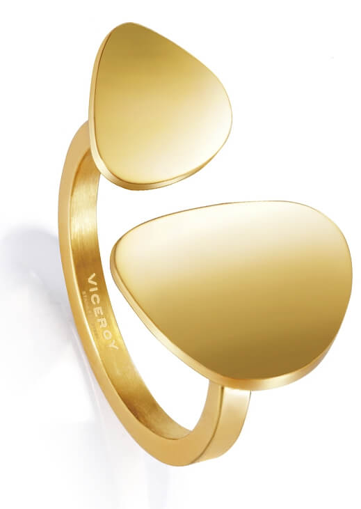 Viceroy Stylový pozlacený prsten Air 15008A01212 52 - 53 mm - Prsteny Otevřené prsteny