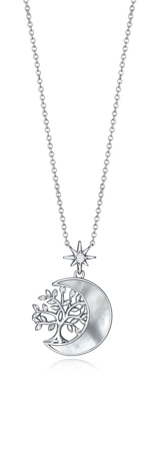 Viceroy Stylový stříbrný náhrdelník s měsícem a stromem života Trend 13002C000-90 - Náhrdelníky