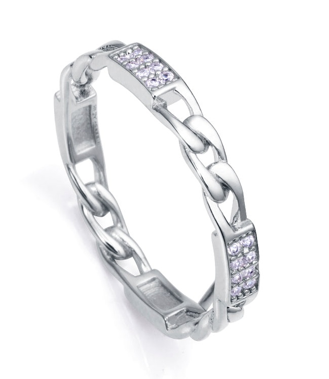Viceroy Stylový stříbrný prsten se zirkony Clasica 13161A014 54 mm - Prsteny Prsteny s kamínkem