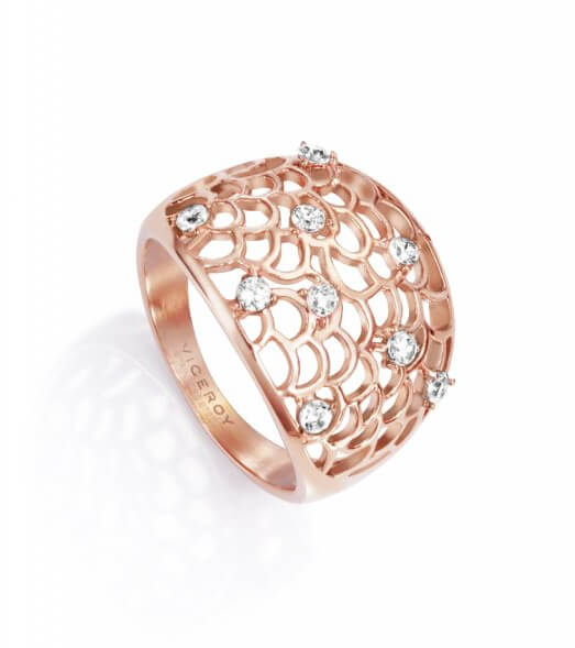 Viceroy Třpytivý ocelový prsten se zirkony Chic 75040A01 52 mm - Prsteny Prsteny s kamínkem
