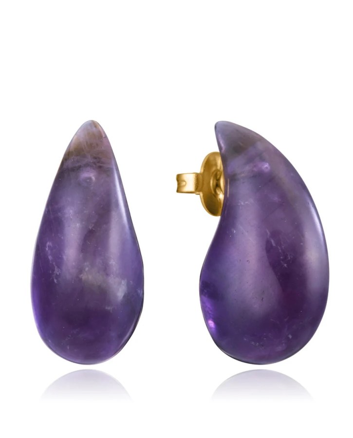 Viceroy Úchvatné náušnice s ametystem Tear Drop Chic 14198E01019