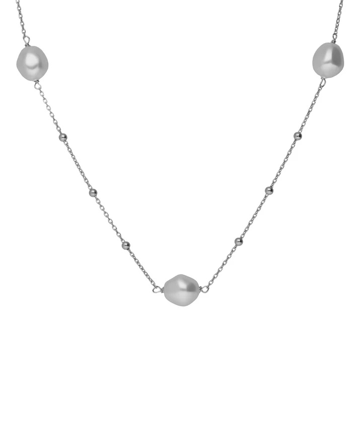 Victoria Cruz Stříbrný náhrdelník s&nbsp;perlami Sera A5566-00HG - Náhrdelníky Perlové náhrdelníky