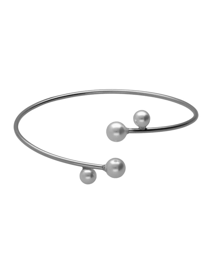 Victoria Cruz Krásný stříbrný náramek s&nbsp;perlami Sera A5556-00HP - Náramky Pevné náramky