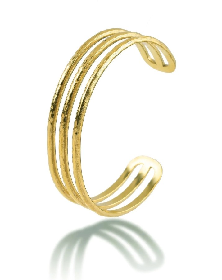 Victoria Walls Trojitý pevný náramek Elunéa Gold VWB260665G - Náramky Pevné náramky