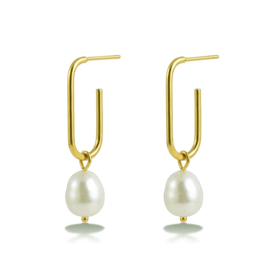 Victoria Walls Pozlacené náušnice 2v1 s&nbsp;perlou Sylmara Gold VWE260814G - Náušnice Bez kamínků