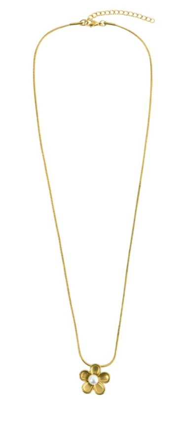 Victoria Walls Pozlacený ocelový náhrdelník Květina Étoilée Gold VWN260635G - Náhrdelníky