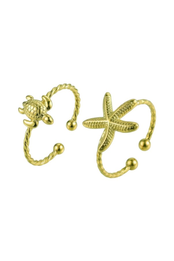 Victoria Walls Set pozlacených prstenů VWS260859G (2x prsten) - Prsteny Prsteny bez kamínku