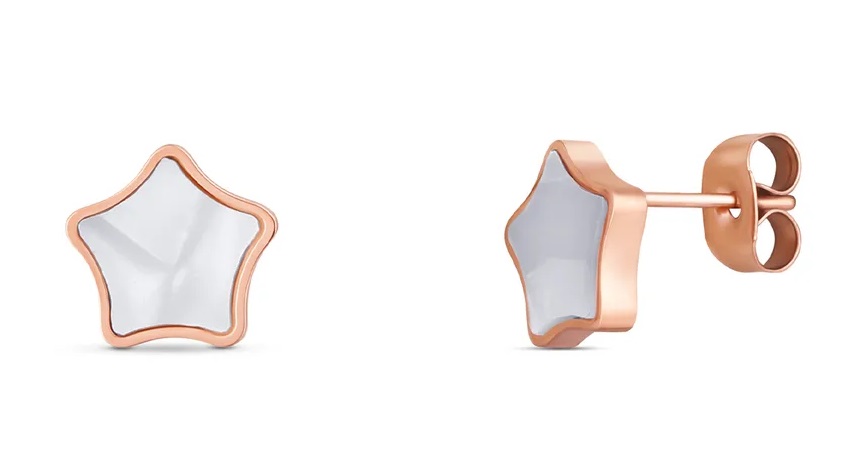 Vuch Hvězdičkové náušnice z oceli Moore Rose Gold Vuch Hvězdičkové náušnice z oceli Moore Rose Gold - Náušnice Pecky