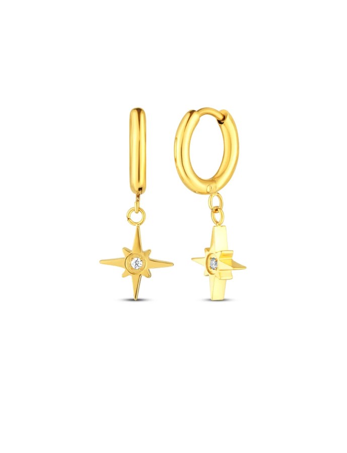 Vuch Hvězdičkové náušnice z&nbsp;pozlacené oceli Staria Gold - Náušnice Kruhy