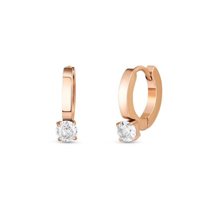 Vuch Kruhové náušnice Manilla Rose Gold - Náušnice Kruhy