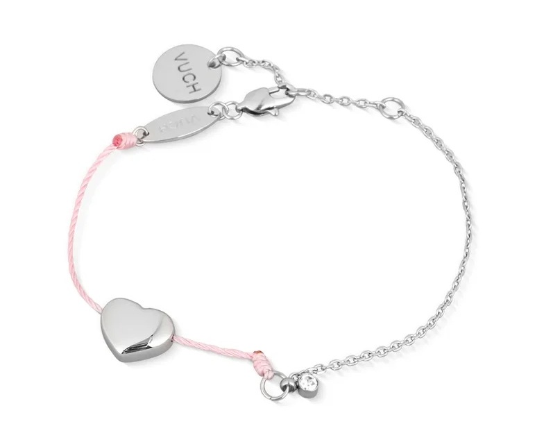 Vuch Módní náramek Shiny Heart Pink Vuch Módní náramek Shiny Heart Pink - Náramky Řetízkové náramky