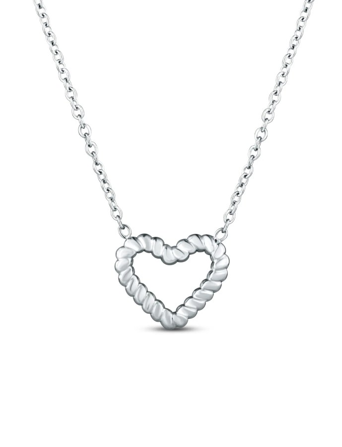 Vuch Něžný náhrdelník se srdcem Arisca Silver